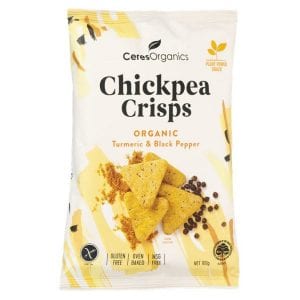 Ceres Chickpea Crisps Turmeric Black Pepper 100g