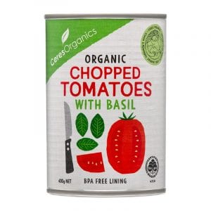Ceres Chop Tomato Basil 400g