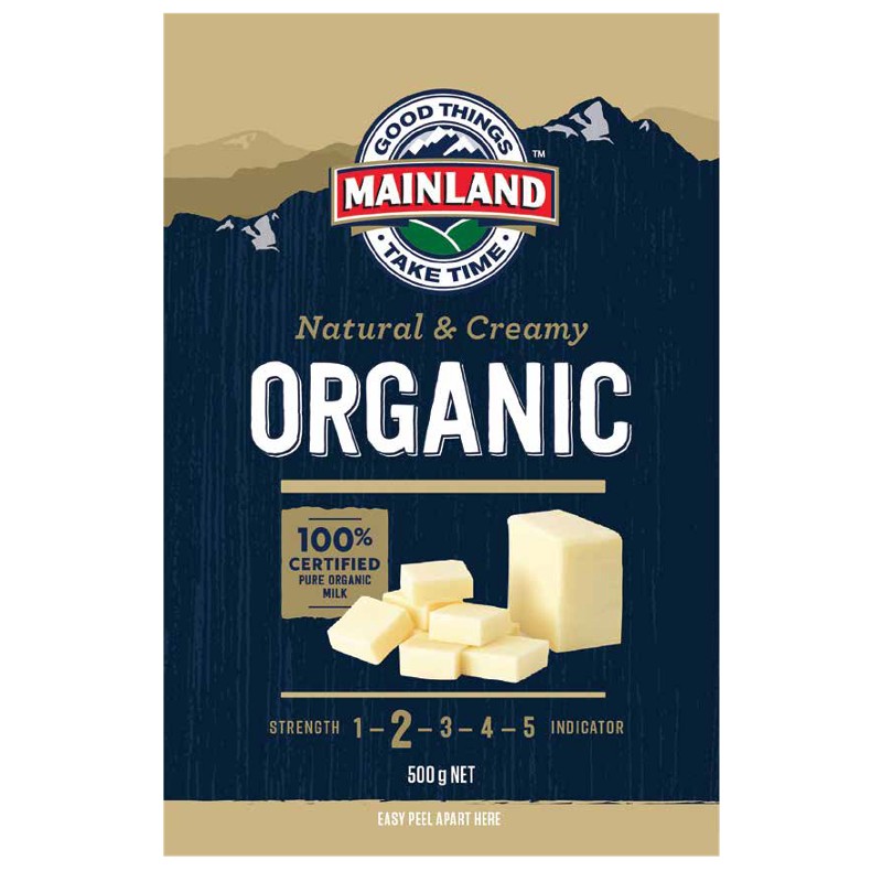 Organic Cheddar Cheese 500g – Mainland | Taste Nature | Organic Supermarket  and Cafe