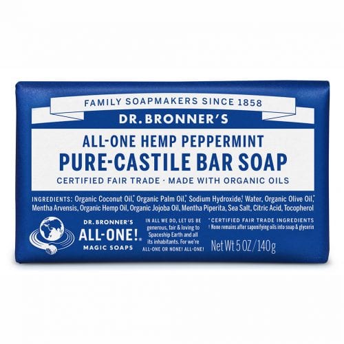 Dr Bronners Bar Soap Peppermint 140g