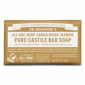 Dr Bronners Bar Soap Sandalwood Jasmine 140g