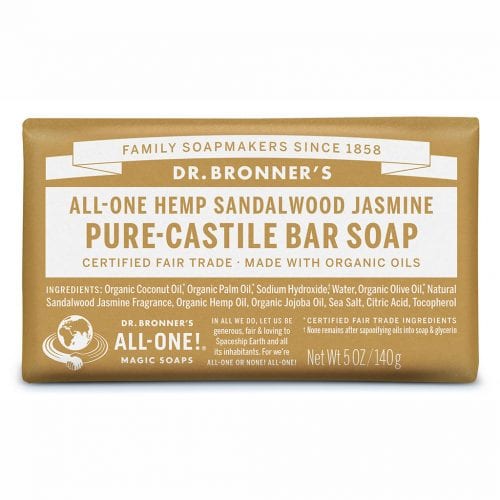 Dr Bronners Bar Soap Sandalwood Jasmine 140g