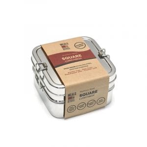 Meals In Steel Square Twin Square Box