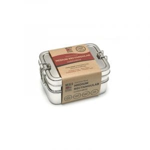 Meals In Steel Rect Med Rectangular Twin Layer Box