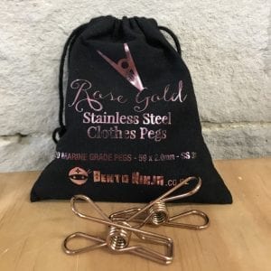BentoNinja Clothes Peg Rose Gold 20bg