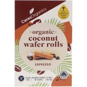 Ceres Coconut Wafer Roll Espresso 22pk