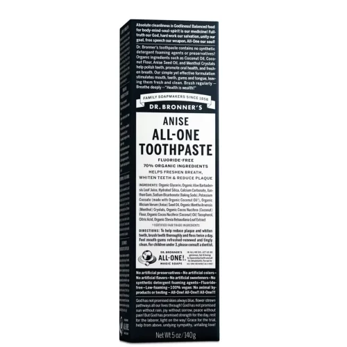 Dr Bronners Toothpaste Anise 140g