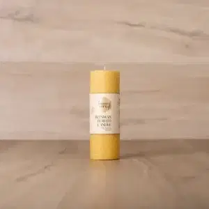Honeywrap Beeswax Pillar Candle 15.5cm