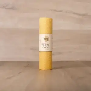 Honeywrap Beeswax Pillar Candle 21cm