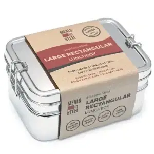 Meals In Steel Rect Lge Rectangular Twin Layer Box