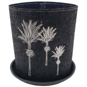 Ecofelt Jo Luping Grow Bag Dark Grey Nikau White