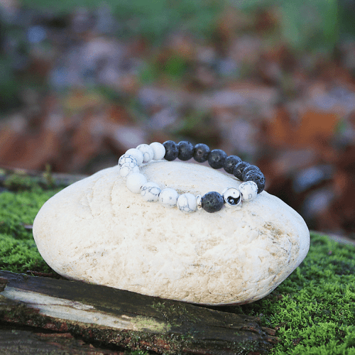 Nudi Point Bracelet Lava White Howlite Yin Yang