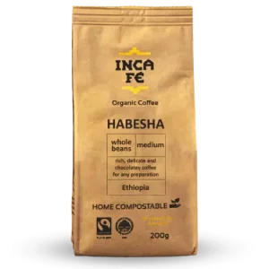 IncaFe Habesha Whole Bean Coffee Med 200g