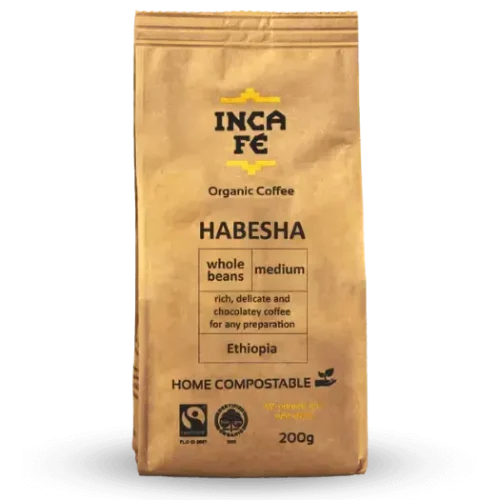 IncaFe Habesha Whole Bean Coffee Med 200g