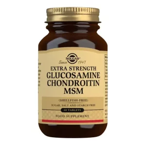 Solgar1 Extra Strength Glucosamine Chondroitin MSM shellfish free 60tb