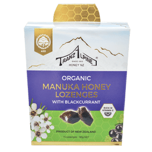 Tranz Alpine Lozenges Manuka Blackcurrant 90g