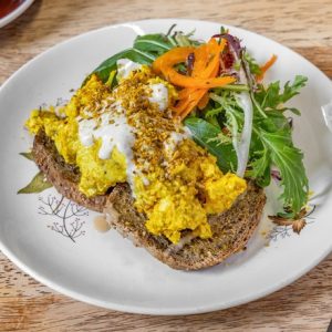 Cafe Tofu Scrambled on Toast