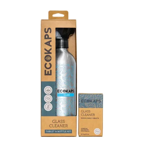 Ecokaps Glass Cleaner Bottle & Tablet Kit