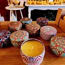 BohoJo Decorative Tin Beeswax Candle