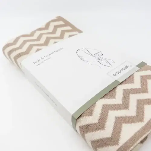 Ecovask Hair Travel Towel Navy Chevron