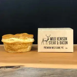 West Coast Pie Company Wild Venison Steak Bacon 280g