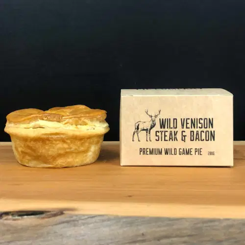 West Coast Pie Company Wild Venison Steak Bacon 280g