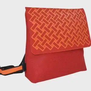 Ecofelt Jo Luping BackPack Harakeke Weave Orange/Red