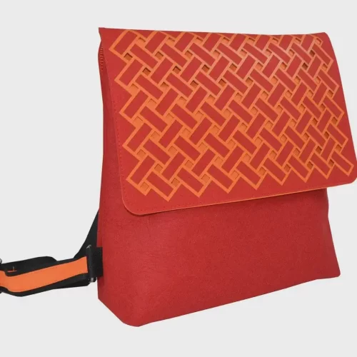 Ecofelt Jo Luping BackPack Harakeke Weave Orange/Red