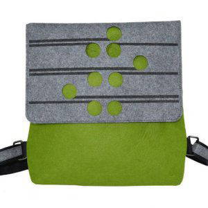 Ecofelt Jo Luping BackPack White Ponga Green/Grey