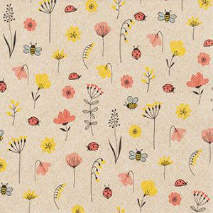 HomeFashion Ladybugs & Bees Napkins 20pk