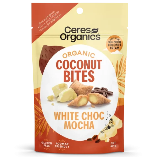 Ceres Coconut Wafer Bites White Chocolate Mocha 60g