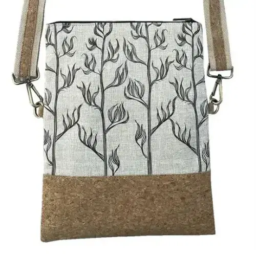 Cork Linen Jo Luping Natural Harakeke Bag