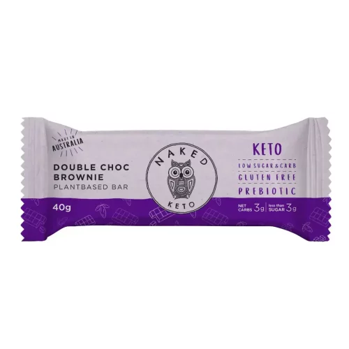 NakedPaleo Double Choc Brownie Keto Bar 40g