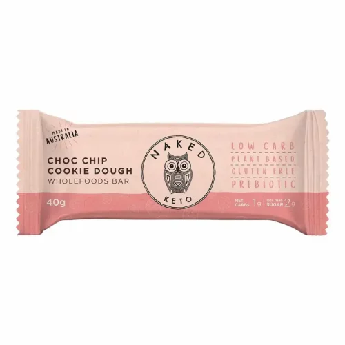 NakedPaleo Choc Chip Cookie Dough Keto Bar 40g