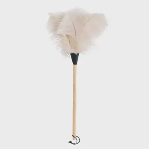 Ostrich Feather Duster White 44cm