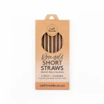 One box of CaliWoods Rose Gold Short Straw 6 Pack with cleaner
