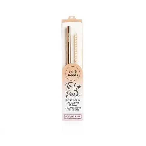One CaliWoods To-Go Smoothie Rose Straw 1pk in its packaging