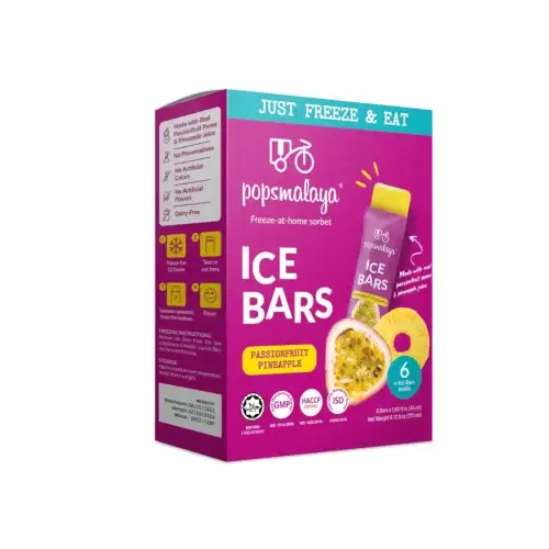 Box of PopsMalaya Ice Bar Pineapple Passionfruit 6pk
