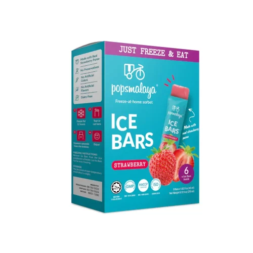 PopsMalaya Ice Bar Strawberry 6pk