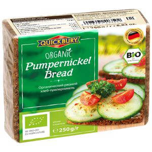 One package of Quickbury Pumpernickel Bread 250g