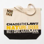 From of the Rethink Canvas Bag Chaos Colour, which shoes the statement "Chaos was the law of nature. Order was the dream of man."