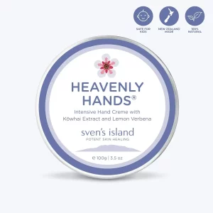 View of the top of the Svens Heaven Hand Cream 100g container