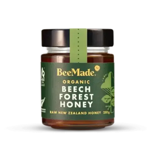 a jar of Beemade Beech Forest Honey 250g