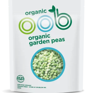a bag of OOb Garden Peas 400g
