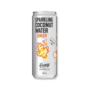A can of Bonsoy Coconut Water Ginger 320ml