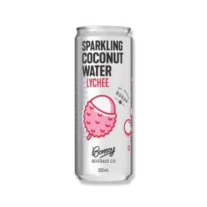 A can of Bonsoy Coconut Water Lychee 320ml