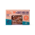 Front of the CraftyWeka GF Nutty Caramel packaging