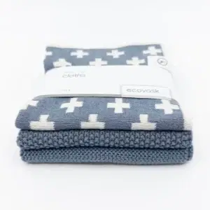 Ecovask Dishcloth Variety Denim 3pk in its packaging