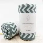 two Ecovask Hair Travel Towel Sea Foam Chevron rolled up in their packaging