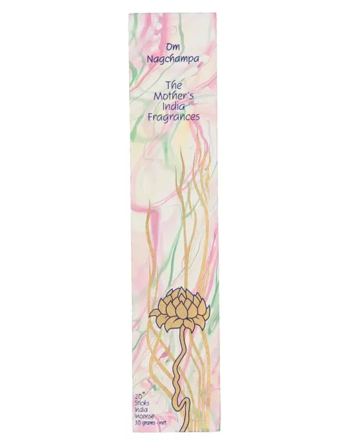 The front of MothersFragrances Om Nagchampa packaging